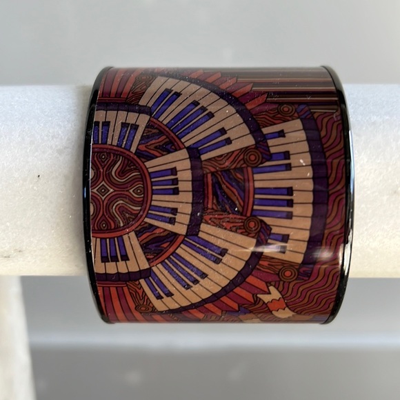 Hermès Mega Wide Enamel Bangle size 65 - Picture 10 of 12